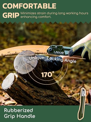 LAGOM Folding Pruning Saw | 11.4" Curved Blade | SK5 Steel | Secure Lock - style: Curved 11.4" Single
