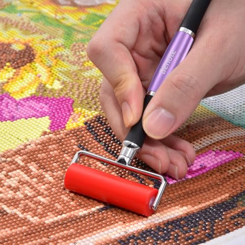 benote Diamond Art Painting Accessories Tools Roller Pressing Pen Metal Correction Plate, 5D Diamond Art Kits Straightener Rhinestone Embroidery Paintings Accessory