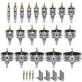 20Pcs TCT Carbide Hole Saw Kit with 4 Drill Bits,Hole Saw Set for Metal,Tipped Tooth Cutting Hole Saw, Hole Cutter Heavy Duty for Stainless Steel,Iron,Aluminum,Sheet Metal (5/8''to 3-15/16'') - size: （5/8" to 3-15/16")-20PC