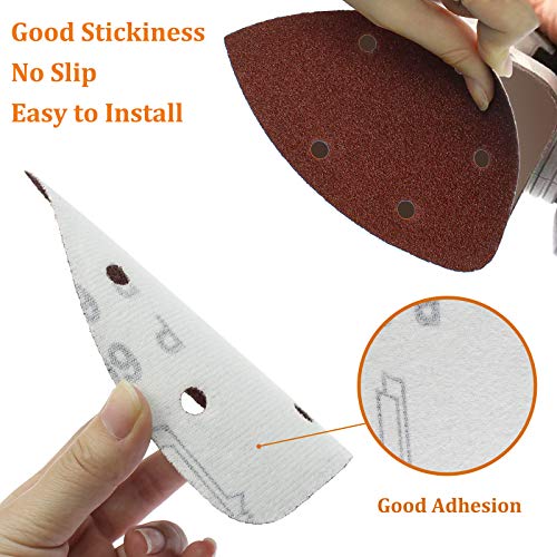 50 Pcs Mouse Detail Sander Sandpaper, 60 Grit, 5 Hole - size: 60 Grit - 50 Pcs
