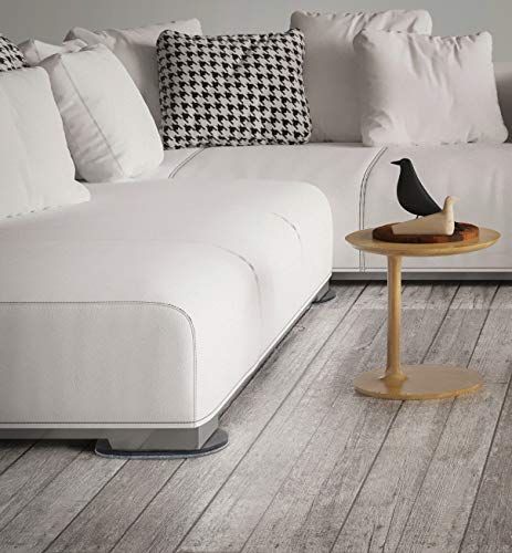 Super Sliders 5 3/4" x 9 1/2" Oval Reusable Furniture Sliders for Hard Surfaces - Effortless Moving and Surface Protection, Brown (4 Pack)