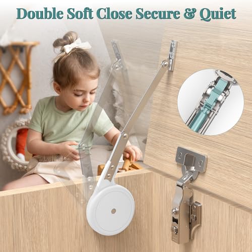 1 Pack with Hinges, Soft Close for Toy Boxes,Heavy Duty Lid Support Chest Hinges for Wooden Toy Box, Cedar, Storage Trunk & Benches, Universal Design Reversible Mounting - size: 1 Pack with Full Overlay Hinges