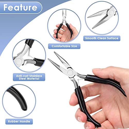 Billbotk Chain Nose Pliers For Jewelry Making, Flat Nose Jewelry Pliers, Craft Pliers For Jewelry Making - style: Chain Nose Pliers