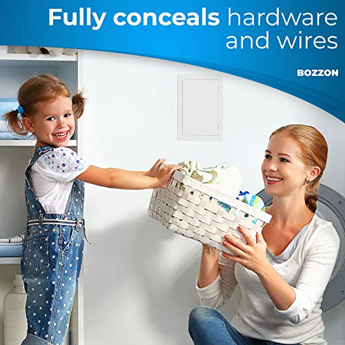 BOZZON Access Panel for Drywall - 4 x 6 in - Wall Hole Cover - Access Door - Plumbing Access Panel for Drywall - Heavy Durable Plastic White - size: 4 x 6