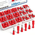 smseace 100PCS Bullet Wire Connectors Assortment Kit 22-16AWG Female&Male Bullet Connectors Terminal for Automotive Boat Stereo Industrial Equipment - size: 99Pcs