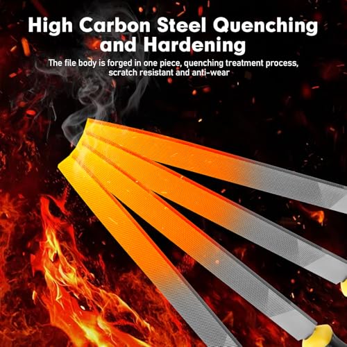 8 Inch Flat Hand Metal File,Durable Metal Files for Steel,Wood File - color: 1PCS 8Inch Flat Metal File(Black+Yellow)