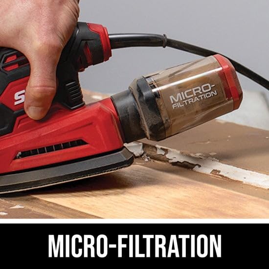 SKIL Corded Detail Sander, Includes 3pcs Sanding Paper and Dust Box - SR250801 - style: Detail Sander w/3pcs Sanding Paper