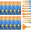 ESRICH Paint Brushes Set, 10Pack 120pcs Nylon Hair Round-Pointed Tip - size: 120p