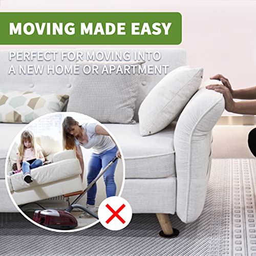 Furniture Sliders for Carpet 8 PCS - 3 1/2" Brown - size: 8 PCS 3 1/2" Brown