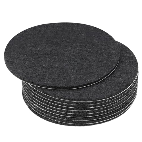 PATIKIL 2.5 Inch Diameter Lamp Base Felt, 10Pack 2mm Thickness Round Soft Adhesive Non-Slip Anti-Scratch Backed Felt for Lamp Furniture DIY Craft, Black - color: Black, size: 2.5 Inch