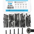 M6 x 30mm 35mm 40mm 45mm 50mm Flat Head Hex Socket Cap Screws Countersunk Bolts, 10.9 Grade Alloy Steel, Black Oxide Finish, Metric Allen Drive, Fully Threaded, Assortment Kit 50Pcs - size: M6 x 30/35/40/45/50 mm