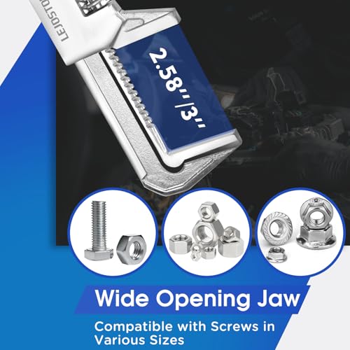 9 & 11" Adjustable Automotive Wrench Set, Wide Jaw Opening up to 3 Inch, Ideal for Versatile Use in Auto, Construction, and Home Repairs