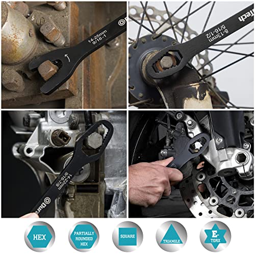 DURATECH Universal Wrench Set, SAE & Metric, 1/4”-1”& 6 mm-25 mm - style: Double Box&Open End
