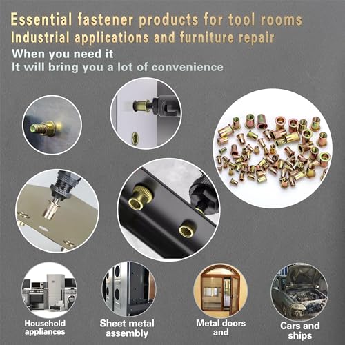 ASKWAY Imperial Rivet Nut Tool Kit 430pcs, SAE Rivet Nut Combination