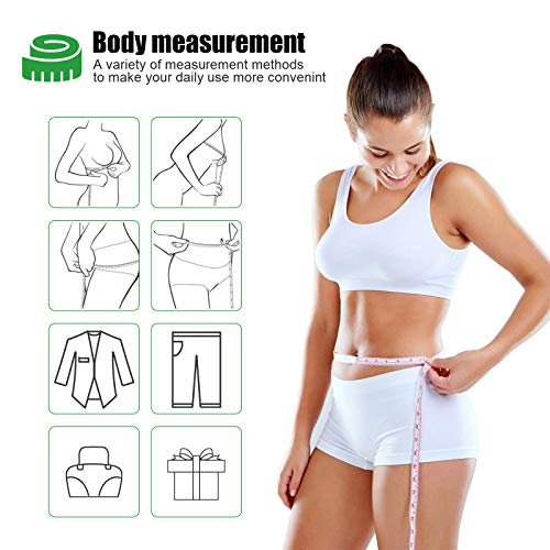 Measuring Tape Retractable, 60 Inch Soft Fabric Tape Measure for Body, Push Button Sewing Measurement Tape for Cloth Waist(3 Pack/Green) - color: Green