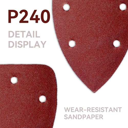 60 Pcs 240 Grit Mouse Sandpaper, Aluminum Oxide Mouse Sanding Pads - size: 240 Grit