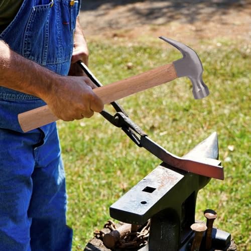 7 Pack Claw Hammer with Wooden Handle, 17.6 oz Durable Forged Steel Heads, Wooden Claw Hammer, Nail Hammer for Carpentry, Framing, Demolition & More - size: 7 Pack
