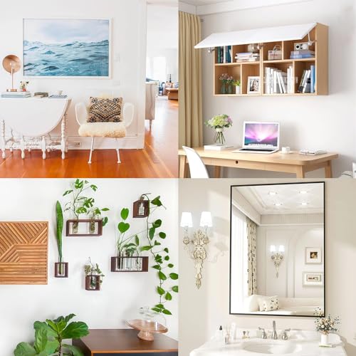French Cleat Heavy Duty, Aluminum French Cleat, Headboard Wall Mounting Brackets with Screws, Heavy Mirror Mounting Hardware (18 Inch-1 Pair, Support 120 lbs) - size: 18inch-1Pair, style: Extra thick