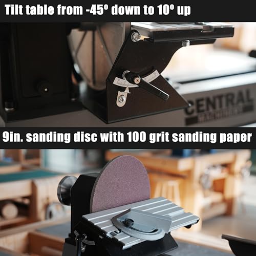 Lathe Mounted Disc Sander for 10 inch and 12 inch Woodtuning Lathe with Thread 1"X8TPI, Sanding Accessory, 9 inch Disc Sander. - color: Dsl-9b