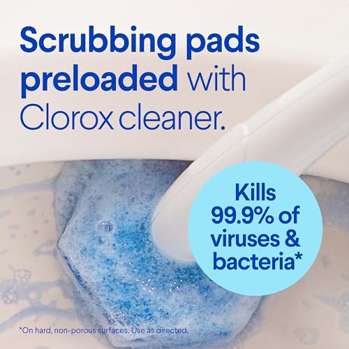 Clorox ToiletWand Toilet Cleaning Kit, 1 Starter Kit with 16 Refill Heads - size: 16 Count (Pack of 1)