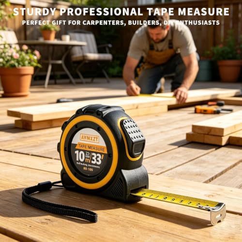 33 FT Heavy Duty Tape Measure for Body Fabric Measuring Retractable