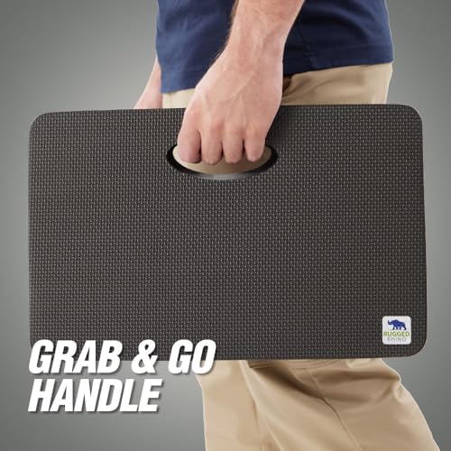 RUGGED RHINO Extra Thick Foam Kneeling Pad for Gardening, Black - color: Onyx Black