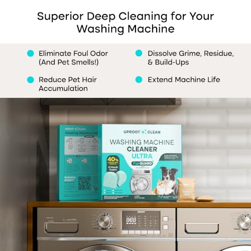 Uproot Clean Washing Machine Cleaning Tablets Ultra 40% Stronger, 24 Pack - style: Ultra