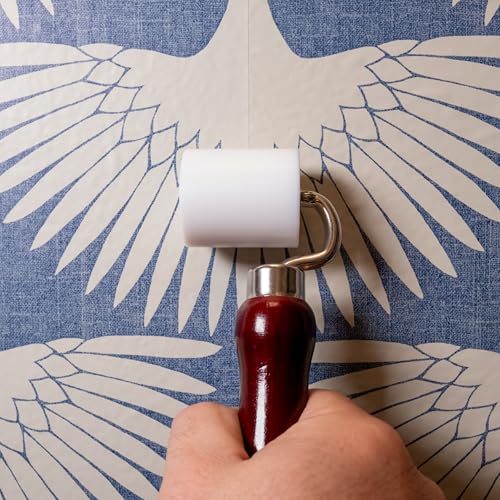 KLASS Wallpaper Seam Roller, Non-Stick Polymer with Solid Steel Ball Bearings, 35x40mm, Made in JAPAN