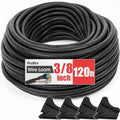 120 FT Wire Loom 3/8 Inch, Split Wire Loom Tubing Wire Conduit, Wire Protector Tubing – Black - color: 3/8" x 120ft-Black