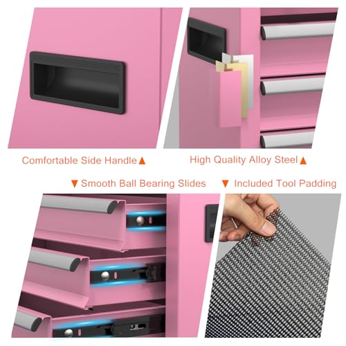 Portable Metal Tool Box - color: Pink