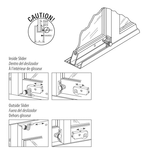 Prime-Line U 9849 Zamak Twist-In Sliding Door Lock, Black, Set of 1 - color: Matte Black