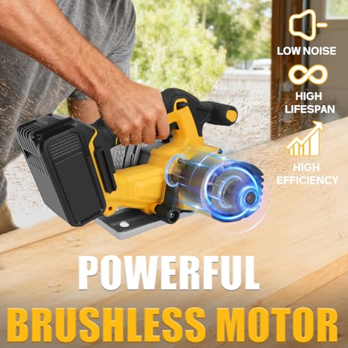 Cordless Circular Saw for Dewalt 20V Battery, Brushless Saws 6-1/2" Blade