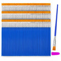 Smallbudi 168 PCS Small Paint Brushes Bulk, Flat Tip Acrylic Paint Brushes - size: 168 Flat Brushes