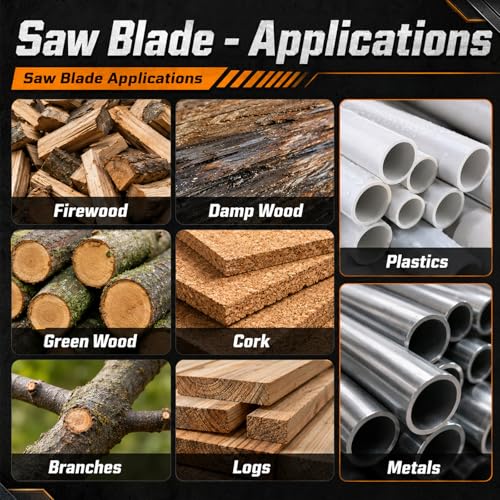50-PCS T-Shank Jigsaw Blades Set for Wood & Metal, Plastic Cutting Assorted Jigsaw Blades with Plastic Case(T118A/T118B/T101B/T119BO/T111C/T144D)
