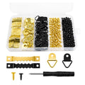 Sawtooth Picture Hangers with Screws and D Ring Hangers, 252 Piece Picture Hanging Hardware Kit for Frames, Canvas, Photo and Wall Mounting, Includes Screwdriver