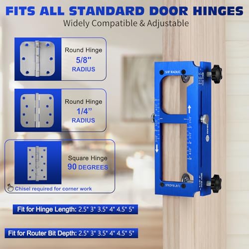 Door Hinge Jig, Door Hinge Template Kit for Router, Blue One - style: Blue One