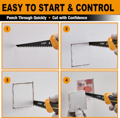 KATA 6 Inch Drywall Saw, Sharp Jab Saw for Pumpkin Carving & DIY Cutting - color: Drywall Saw