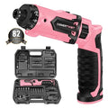 Enertwist Cordless Electric 8V Pink Screwdriver with 82 Accessory Kit - style: 82PCS 8V PINK