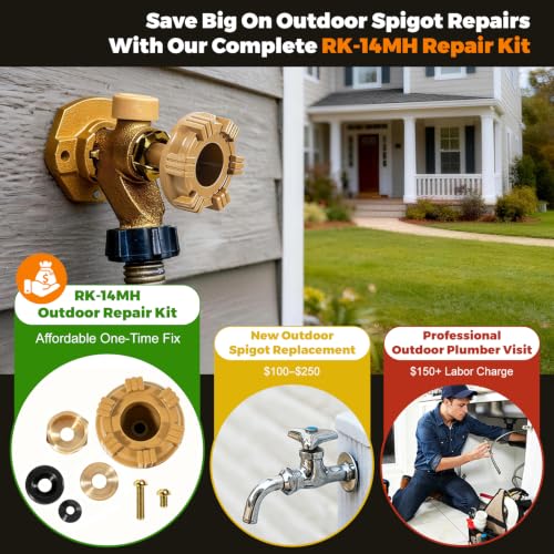 RK-14MH Outdoor Faucet Repair Kit for Woodford Model 14 & 18 Wall Hydrant - color: RK-14MH