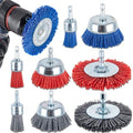 Nylon Brush for Drill,9Pcs Abrasive Filament Nylon Wire Bristle Drill Wheel