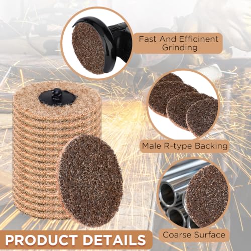 50 Pcs 3 Inch Sanding Discs Khaki Quick Change Sanding Discs | Nylon Surface Conditioning Grinder Wheels for Angle Grinder, Stock and Rust Removal, Grinding, Deburring - color: Khaki, size: 3 Inch
