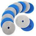 WORKEASE 4 Inch Diamond Polishing Pads Wet/Dry 12PCS, 50 Grit Diamond Sanding Pad, Granite Stone Concrete Marble Rock Countertop Quartz Polish Pad - size: 4 Inch 50 Grit