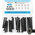 M6 x 60mm 65mm 70mm 75mm 80mm Flat Head Hex Socket Cap Screws Countersunk Bolts, 10.9 Grade Alloy Steel, Black Oxide Finish, Metric Allen Drive, Fully Threaded, Assortment Kit 25Pcs - size: M6x60/65/70/75/80mm