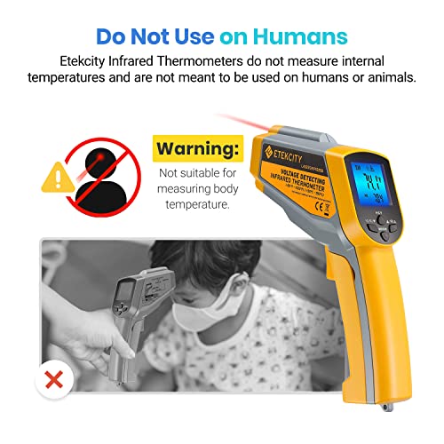 Etekcity Dual Laser Infrared Thermometer Temperature Gun, -58°F ~1022°F - color: Yellow 2 Laser, style: Advanced