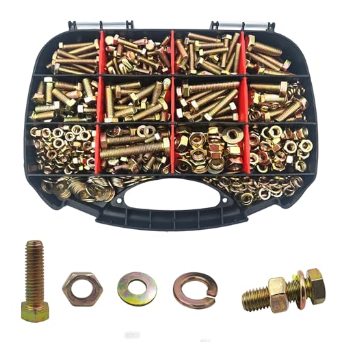 778PCS High-Strength Bolt, Nut and Washer Assortment Kit - size: 778pcs M6 M8 M10