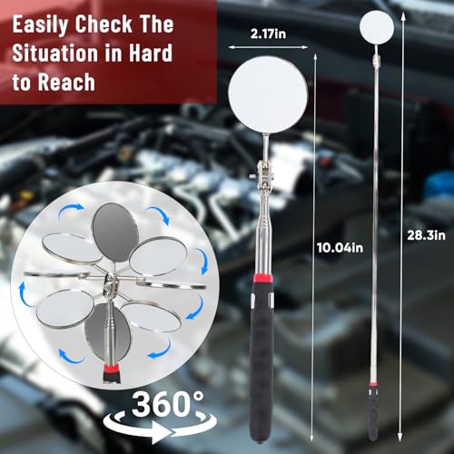 Collapsible Magnetic Parts Tray Set, Double-Sided Foldable Magnetic Tool Tray for Screws Bolts Nuts Washers, Ideal Storage Organizer for Mechanics Automotive DIY Garage Workshop