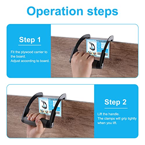 Newdeli Plywood Carrier, Panel Carrier, Drywall Carrying Tool Plywood Lifting Tool for Wood, Synthetic Cement Board - Clamping Thickness up to 3/4 inch - size: 1 Pack - Max to 3/4 inch