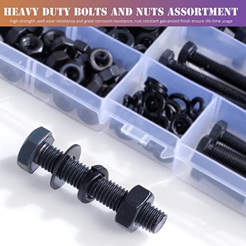ZTF m8 x 1.25 Bolt, Nuts and Bolts Assortment Kit, 80Pcs - style: black-M8 Hex Bolts
