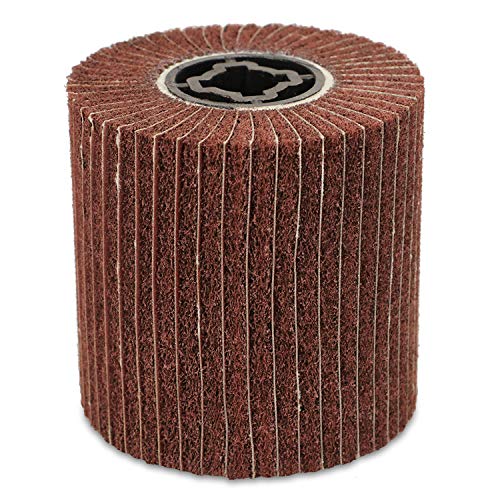 BHA 4"x4" Interleaf Flap Wheel Abrasive Drum, 3/4" Quad Keyway, 80 Grit - size: 80 Grit