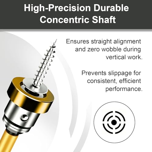 6pcs Drywall Screw Setter Set, 1/4" Hex Adjustable Depth Positioning Bits with Magnetic Bit Holder Extension Bar, Magnetic Positioning Screwdriver Bits, for Sheetrock and Plasterboard Screws (Yellow) - color: Yellow
